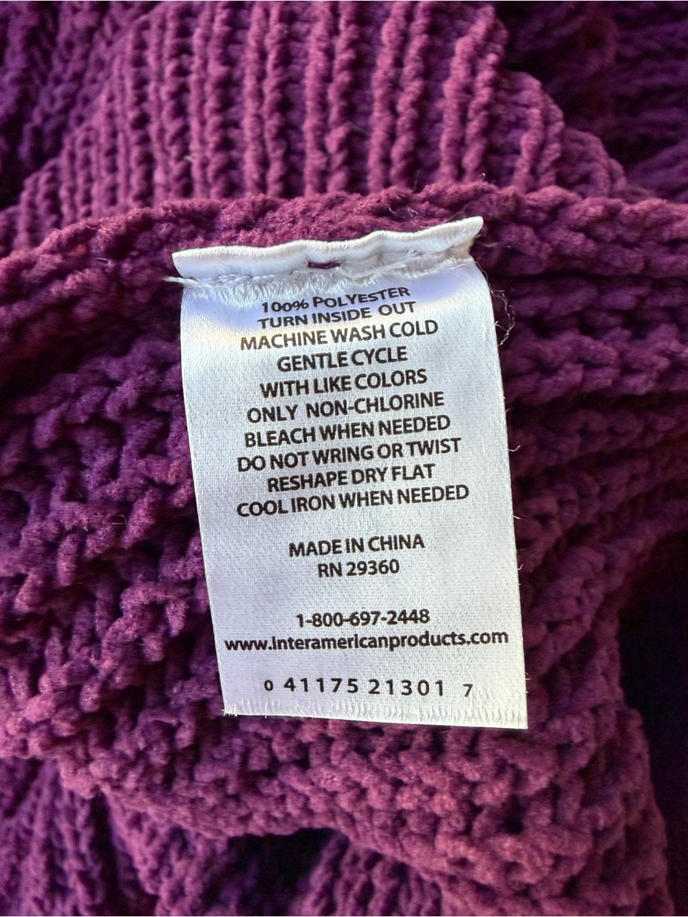 Dip Purple Chunky Ribbed Knit Oversized Hi-Low Sweater 2X NWT - Picture 15 of 16